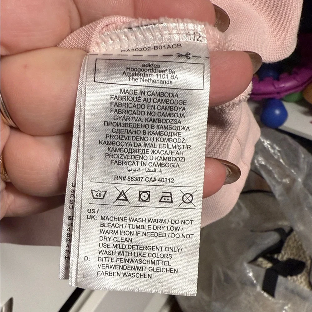 adidas Light Pink Crewneck Sweatshirt - Picture 3 of 4